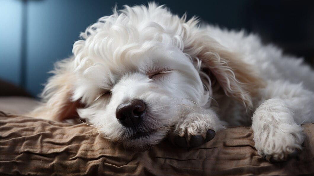 poodle sleeping